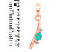 Green Onyx & White Topaz Alphabet I Pendant GRO-RDA-9.