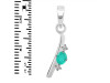 Green Onyx & White Topaz Alphabet I Pendant GRO-RDA-9.