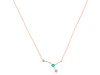 cancer Zodiac Star Constellation Green Onyx & White Topaz Necklace GRO-RDN-486.