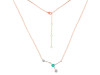 cancer Zodiac Star Constellation Green Onyx & White Topaz Necklace GRO-RDN-486.