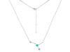 cancer Zodiac Star Constellation Green Onyx & White Topaz Necklace GRO-RDN-486.