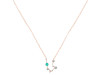 Aquarius Zodiac Star Constellation Green Onyx & White Topaz Necklace GRO-RDN-487.