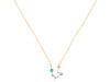 Aquarius Zodiac Star Constellation Green Onyx & White Topaz Necklace GRO-RDN-487.