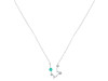 Aquarius Zodiac Star Constellation Green Onyx & White Topaz Necklace GRO-RDN-487.