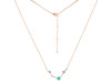 Aries Zodiac Star Constellation Green Onyx & White Topaz Necklace GRO-RDN-488.