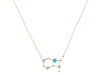 Gemini Zodiac Star Constellation Green Onyx & White Topaz Necklace GRO-RDN-490.