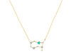 Gemini Zodiac Star Constellation Green Onyx & White Topaz Necklace GRO-RDN-490.