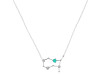Gemini Zodiac Star Constellation Green Onyx & White Topaz Necklace GRO-RDN-490.
