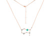Gemini Zodiac Star Constellation Green Onyx & White Topaz Necklace GRO-RDN-490.