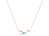 Taurus Zodiac Star Constellation Green Onyx & White Topaz Necklace GRO-RDN-492.