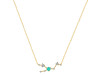 Taurus Zodiac Star Constellation Green Onyx & White Topaz Necklace GRO-RDN-492.