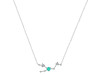 Taurus Zodiac Star Constellation Green Onyx & White Topaz Necklace GRO-RDN-492.