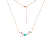 Taurus Zodiac Star Constellation Green Onyx & White Topaz Necklace GRO-RDN-492.