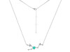 Taurus Zodiac Star Constellation Green Onyx & White Topaz Necklace GRO-RDN-492.