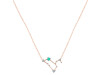 Leo Zodiac Star Constellation Green Onyx & White Topaz Necklace GRO-RDN-493.