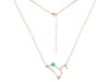 Leo Zodiac Star Constellation Green Onyx & White Topaz Necklace GRO-RDN-493.