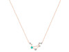 Libra Zodiac Star Constellation Green Onyx & White Topaz Necklace GRO-RDN-494.