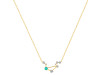 Libra Zodiac Star Constellation Green Onyx & White Topaz Necklace GRO-RDN-494.
