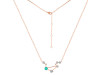 Libra Zodiac Star Constellation Green Onyx & White Topaz Necklace GRO-RDN-494.