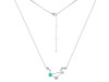 Libra Zodiac Star Constellation Green Onyx & White Topaz Necklace GRO-RDN-494.
