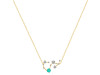 Scorpio Zodiac Star Constellation Green Onyx & White Topaz Necklace GRO-RDN-495.