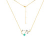 Scorpio Zodiac Star Constellation Green Onyx & White Topaz Necklace GRO-RDN-495.