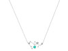 Sagittarius Zodiac Star Constellation Green Onyx & White Topaz Necklace GRO-RDN-496.