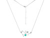 Sagittarius Zodiac Star Constellation Green Onyx & White Topaz Necklace GRO-RDN-496.
