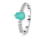 Green Onyx & White Topaz Ring GRO-RR-419D.