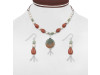 SunStone/Pearl/Green Jasper Beaded Jewelry Set BDD-12-1614