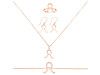 Taurus Zodiac Plain Silver Jewelry Set PS-RDR-3090/RDE-1498/RDB-183/RDC-21.