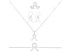 Taurus Zodiac Plain Silver Jewelry Set PS-RDR-3090/RDE-1498/RDB-183/RDC-21.