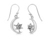 Plain Silver Crescent Moon & Star Earring PS-JCNE-5