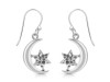 Plain Silver Crescent Moon & Star Earring PS-JCNE-5