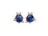 Kyanite & White Topaz Stud Earring KYN-RDE-1260.
