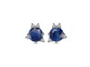 Kyanite & White Topaz Stud Earring KYN-RDE-1260.