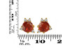 Kyanite (Orange) & White Topaz Stud Earring KYN-RDE-1260-O.
