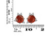 Kyanite (Orange) & White Topaz Stud Earring KYN-RDE-1260-O.