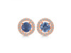 Kyanite & White Topaz Stud Earring KYN-RDE-1003.