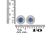 Kyanite & White Topaz Stud Earring KYN-RDE-1003.