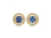Kyanite & White Topaz Stud Earring KYN-RDE-1003.