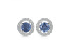 Kyanite & White Topaz Stud Earring KYN-RDE-1003.