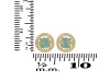 Kyanite (Green) & White Topaz Stud Earring KYN-RDE-1003-G.