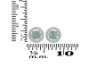 Kyanite (Green) & White Topaz Stud Earring KYN-RDE-1003-G.