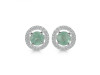 Kyanite (Green) & White Topaz Stud Earring KYN-RDE-1003-G.