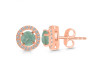 Kyanite (Green) & White Topaz Stud Earring KYN-RDE-1003-G.