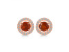 Kyanite (Orange) & White Topaz Stud Earring KYN-RDE-1003-O.