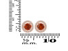 Kyanite (Orange) & White Topaz Stud Earring KYN-RDE-1003-O.