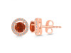 Kyanite (Orange) & White Topaz Stud Earring KYN-RDE-1003-O.