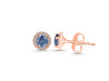 Kyanite & White Topaz Stud Earring KYN-RDE-1259.